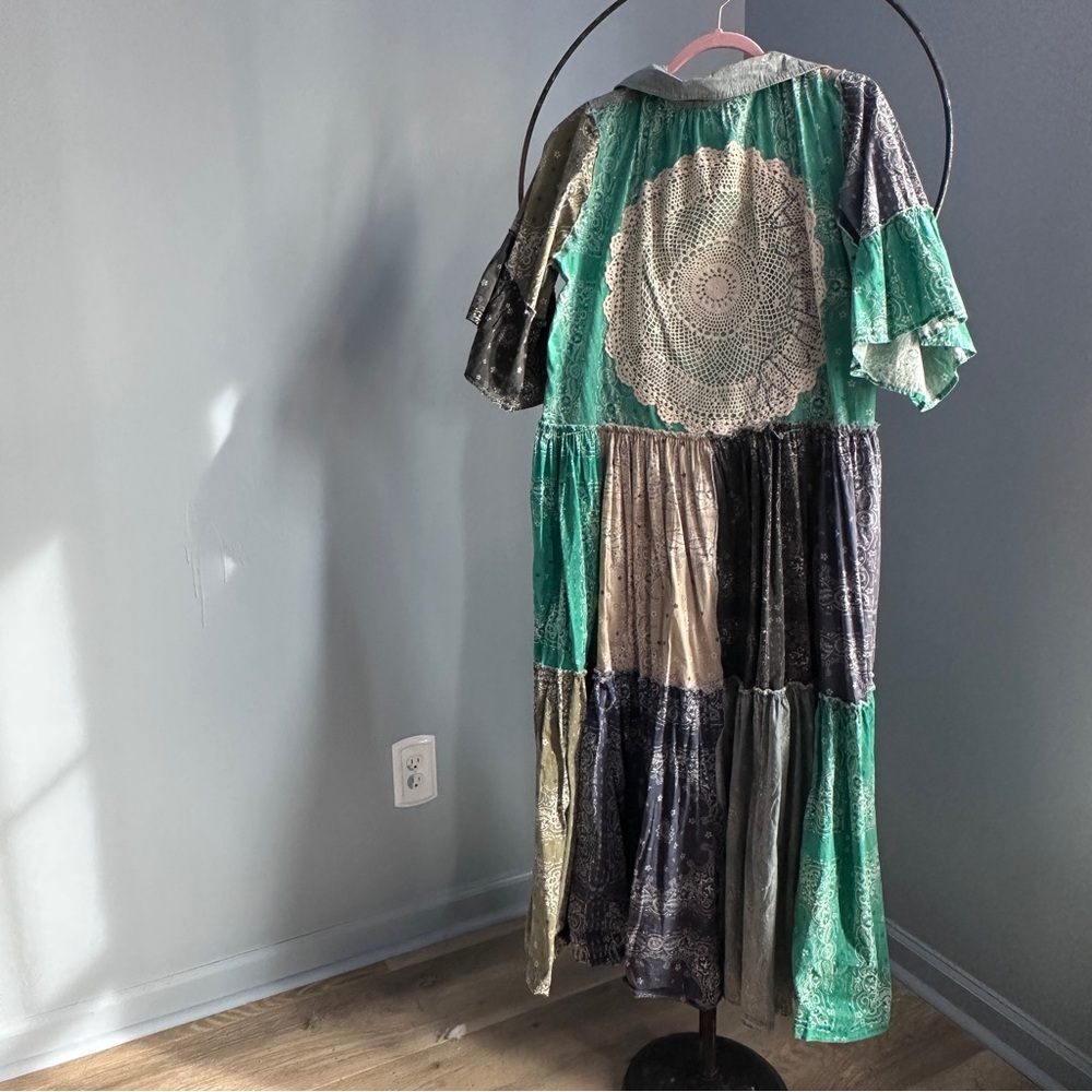 Patched Gal Bohemian Patchwork Maxi Duster